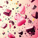 Abstract 3D Gems and Shapes in Pink Tones