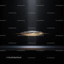 Floating Stone Under Spotlight with Mysterious Aura