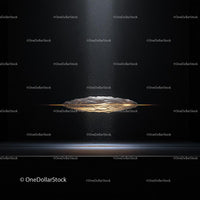 Floating Stone Under Spotlight with Mysterious Aura