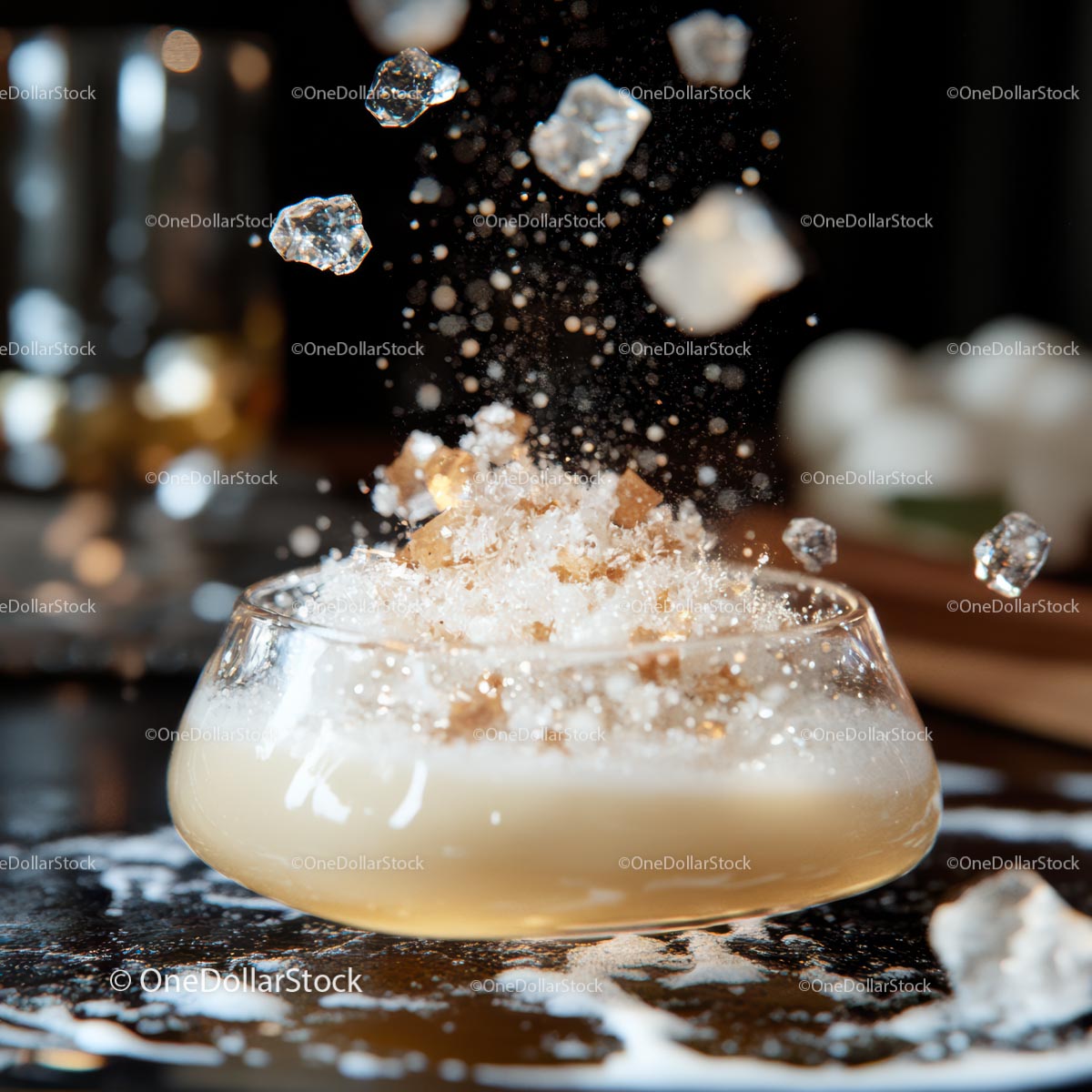 Dynamic Ice Explosion in Glass Bowl