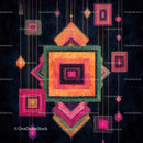 Vibrant Geometric Tapestry with Intricate Patterns
