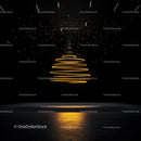 Glowing Spiral Light on a Dark Abstract Background