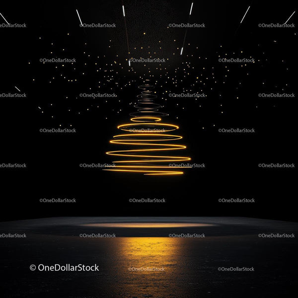 Glowing Spiral Light on a Dark Abstract Background
