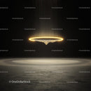 Futuristic Glowing Ring in Dark Mystical Setting