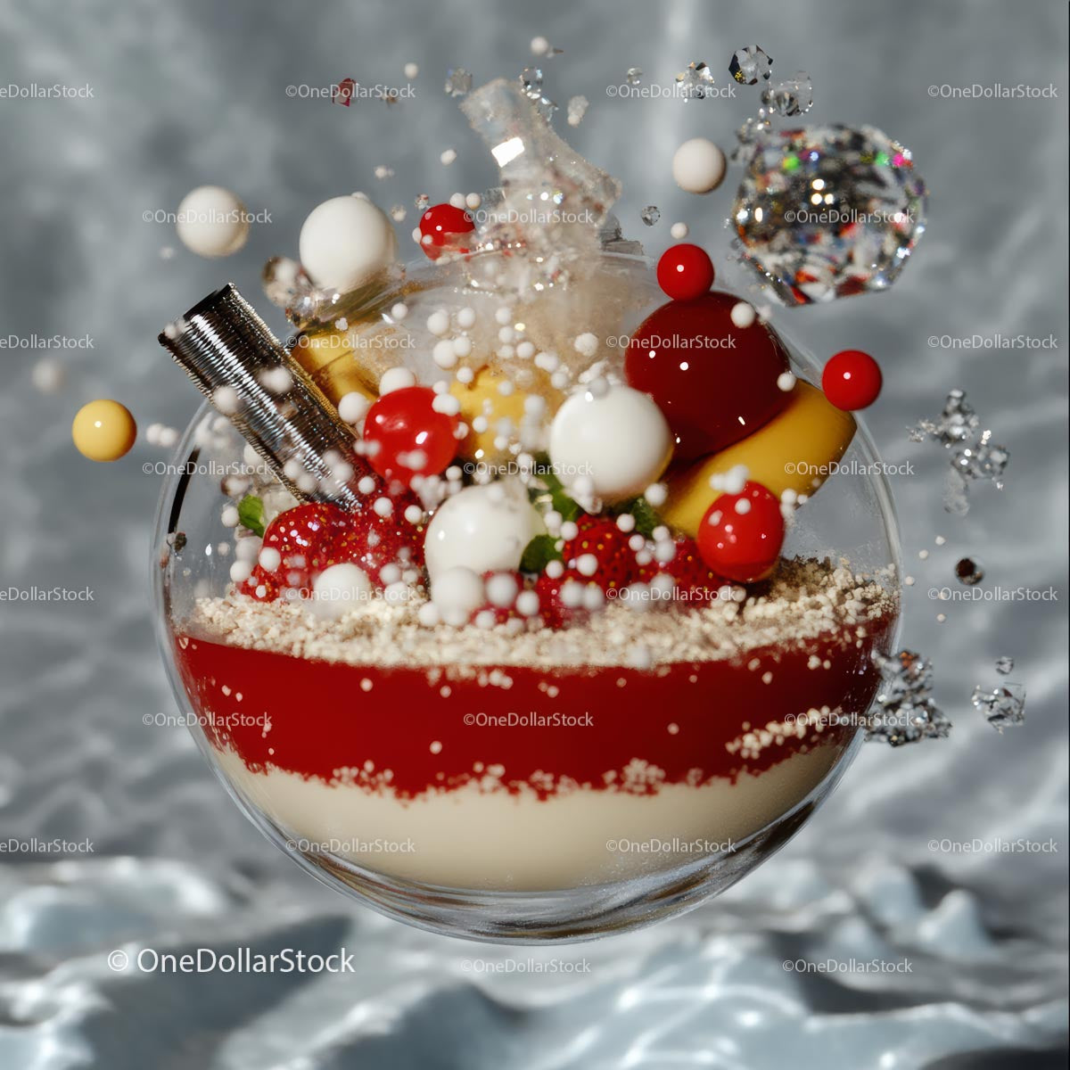 Abstract Dessert Art with Vibrant Colors
