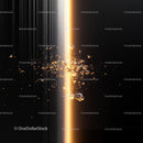 Dynamic Abstract Gold and Black Digital Art Movement