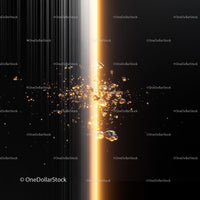 Dynamic Abstract Gold and Black Digital Art Movement