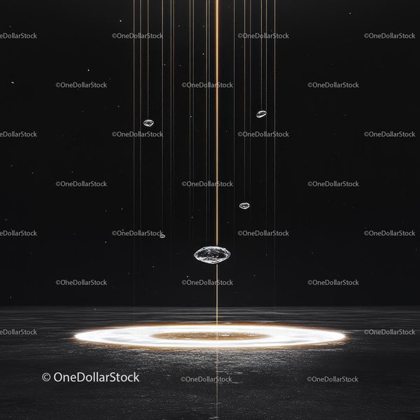 Floating Crystals in Ethereal Futuristic Design