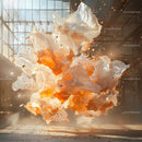 Ethereal Abstract Explosion in Industrial Space
