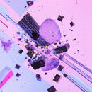 Dynamic Abstract Art with Purple and Pink Geometric Shapes