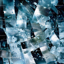 Intricate Abstract Metallic Structure with Blue Shards