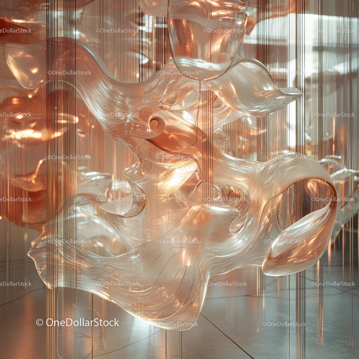 Intricate Glass Sculptures with Dynamic Reflections