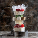 Creative Food Sculpture with Ice and Berries