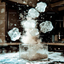 Dynamic Ice Cube Explosion in a Kitchen Experiment
