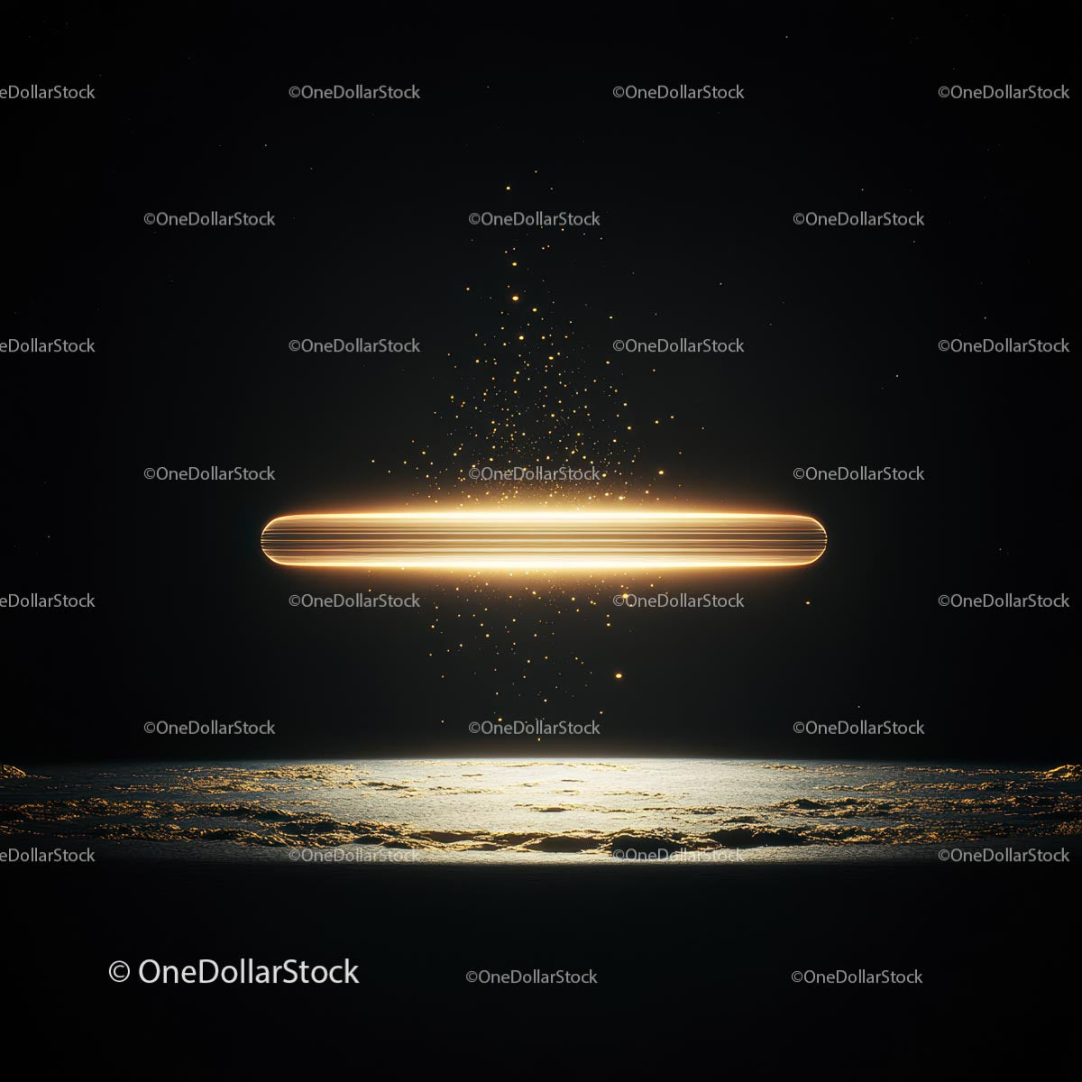 Futuristic Glowing Line in Dark Space