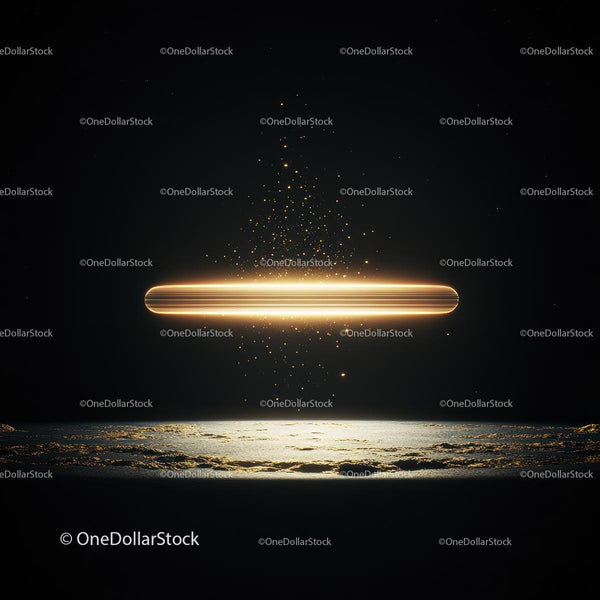 Futuristic Glowing Line in Dark Space