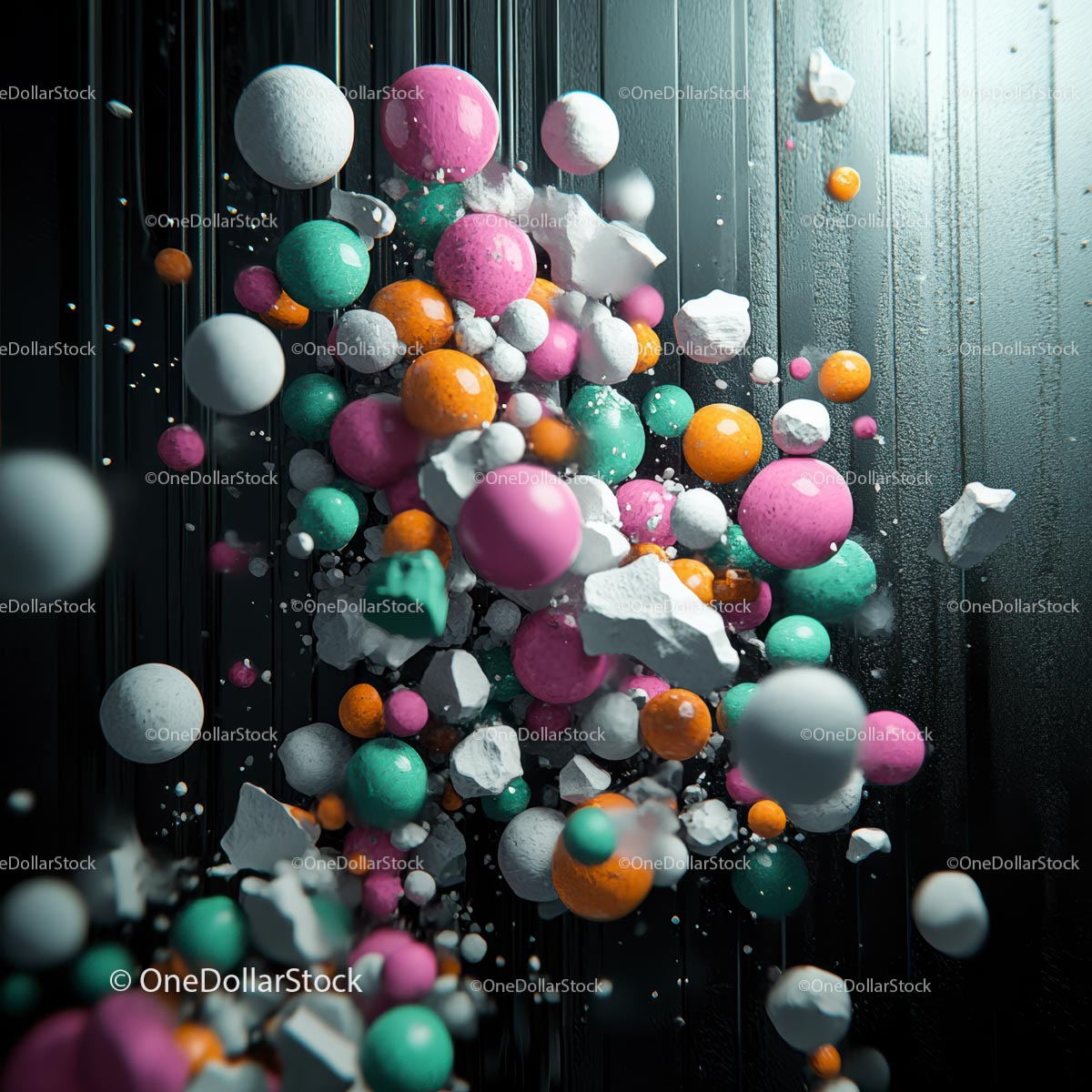 Colorful Spheres in Dynamic Abstract Composition