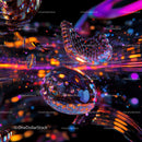 Futuristic Abstract Art with Colorful Glowing Spheres