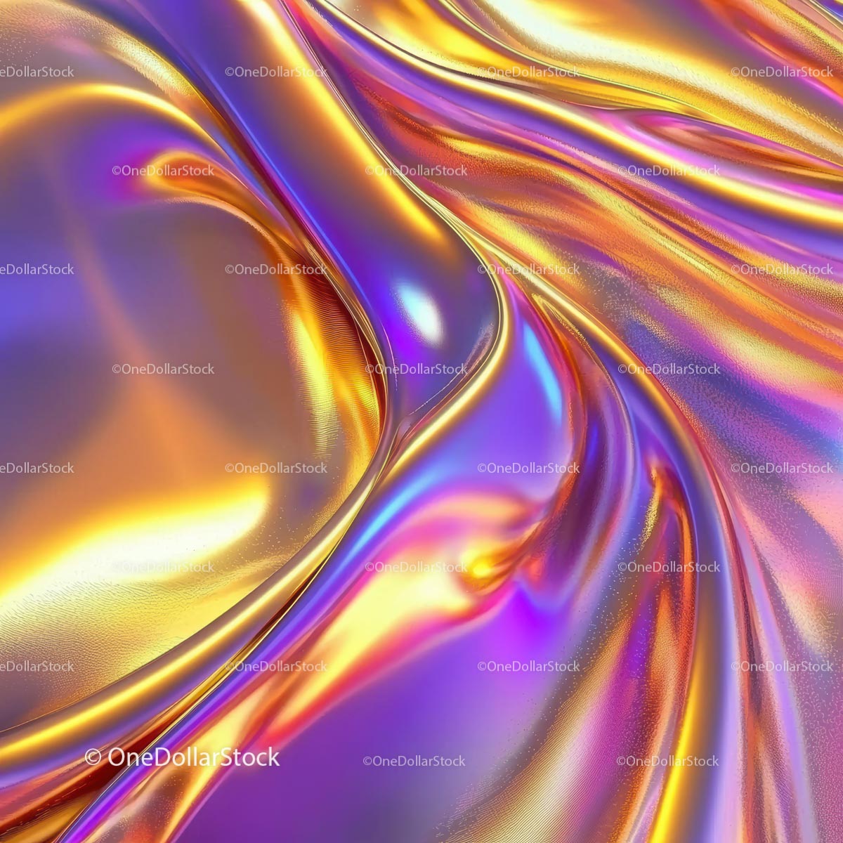 Iridescent Metallic Surface with Vibrant Colors