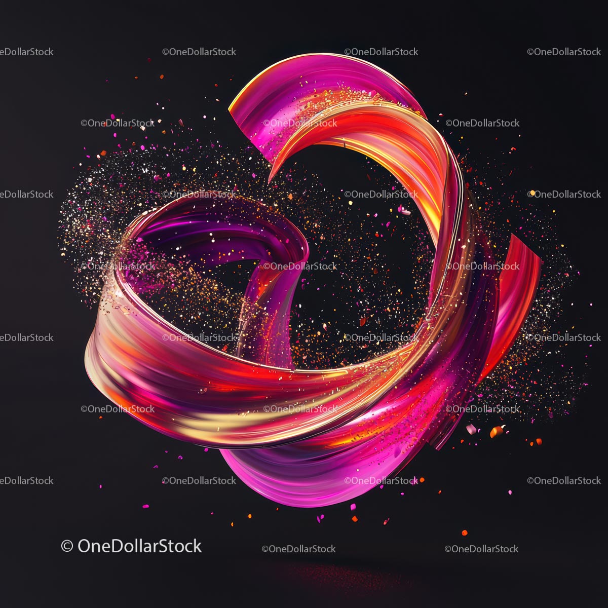 Vibrant Abstract Swirl with Dynamic Motion