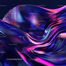 Vibrant Abstract Waves with Neon Highlights