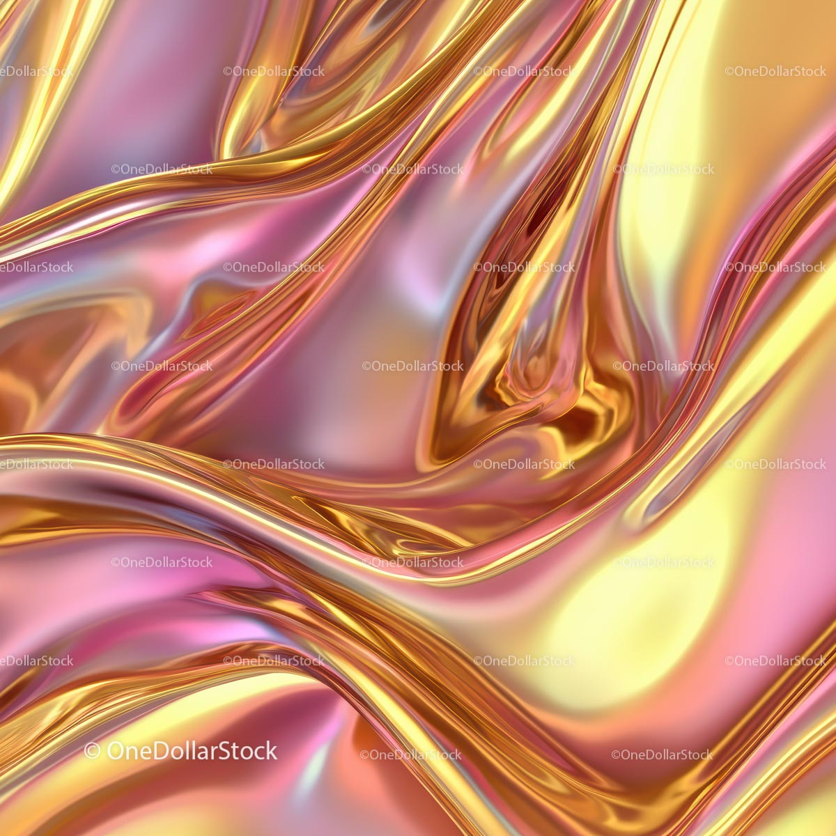 Iridescent Abstract Waves with Pastel Colors