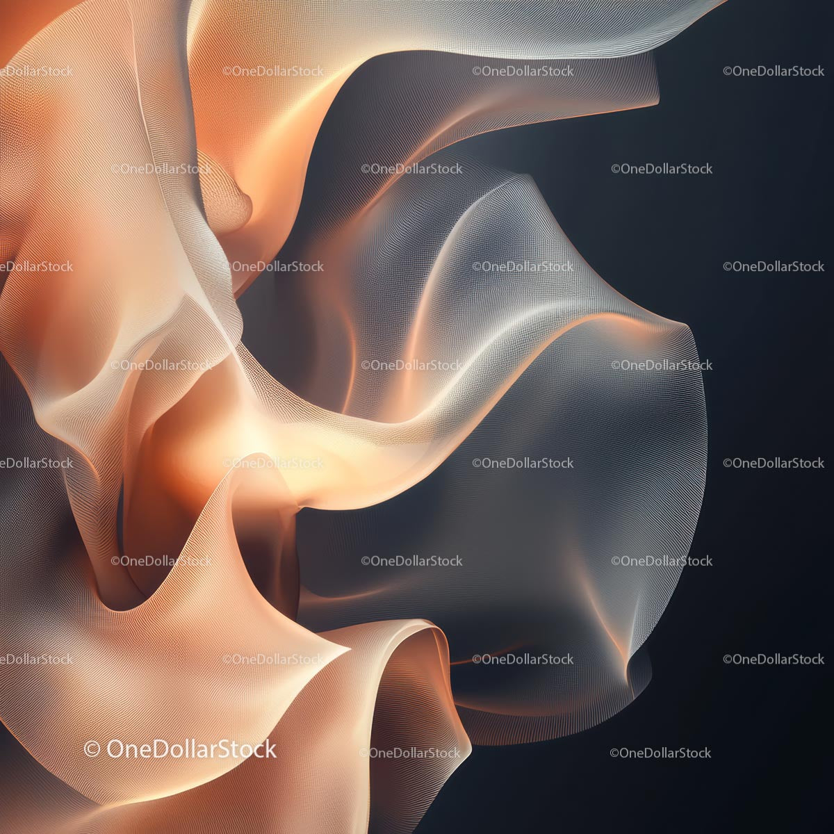 Elegant Flowing Fabric in Soft Abstract Waves