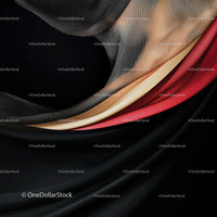 Luxurious Drapery with Mesh Overlay on Black Background