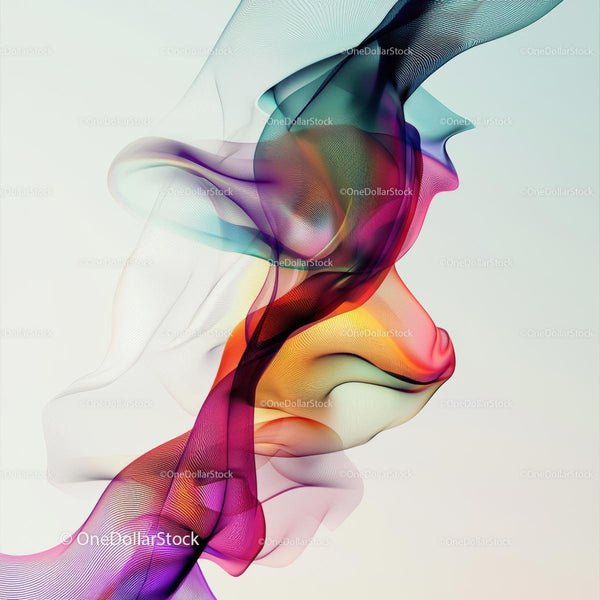 Vibrant Abstract Waves of Colorful Ethereal Design
