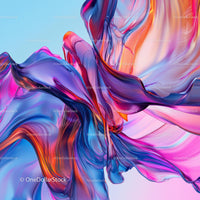 Vibrant Abstract Art with Flowing Colors and Shapes