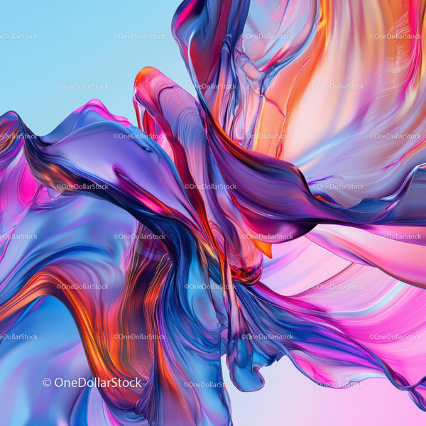 Vibrant Abstract Art with Flowing Colors and Shapes