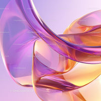 Vibrant Abstract Composition in Purple and Orange