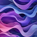Flowing Abstract Waves in Purple and Blue Hues
