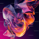Vibrant Abstract Art with Dynamic Fluid Shapes