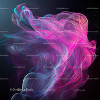Vibrant Abstract Waves of Pink and Blue