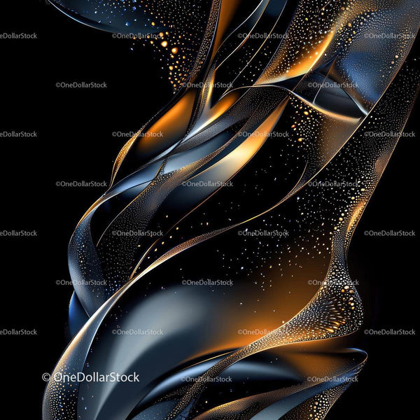 Abstract Metallic Ribbons with Elegant Curves