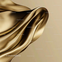 Elegant Golden Fabric with Flowing Texture