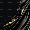 Elegant Black Silk with Gold Accents