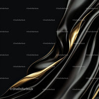 Elegant Black Silk with Gold Accents
