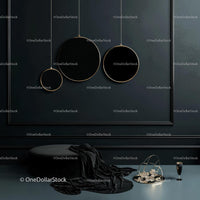 Minimalist Luxury Interior with Black and Gold Accents
