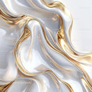 Luxurious Abstract Art with Gold and Silver Waves
