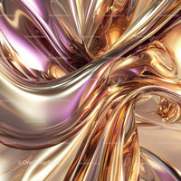 Abstract Metallic Swirl with Glowing Dynamics