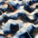 Abstract Blue and White Wavy Pattern Background