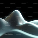 Futuristic Mesh Waves in Digital 3D Rendering