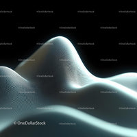 Futuristic Mesh Waves in Digital 3D Rendering