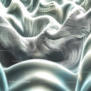 Futuristic Abstract Waves in Monochrome Palette