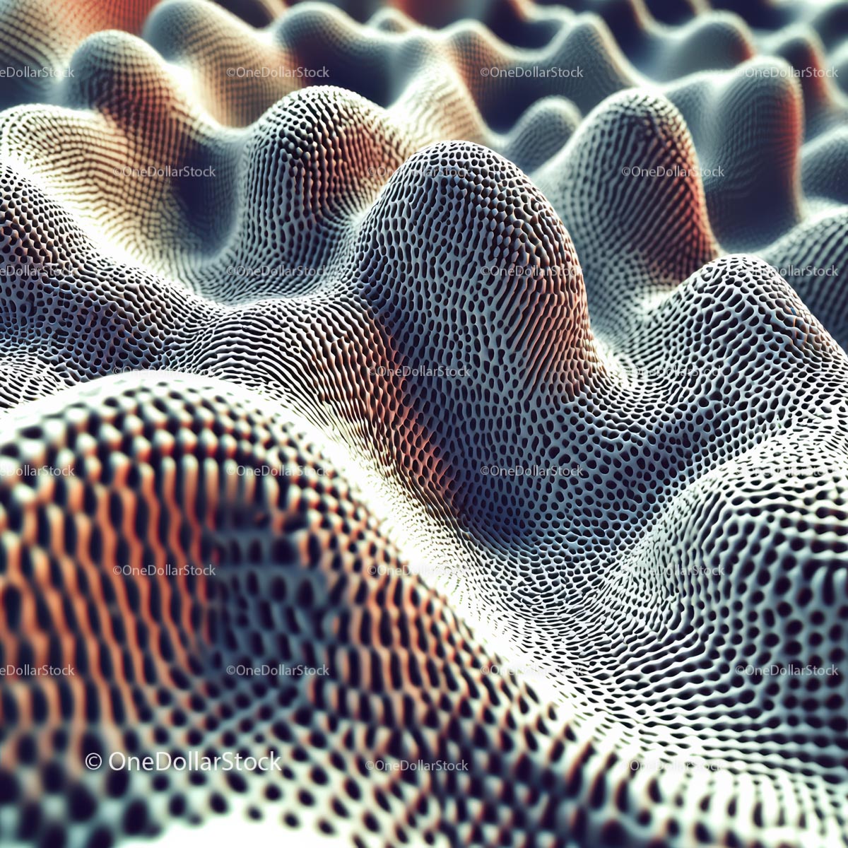Abstract 3D Wave Pattern with Intricate Textures