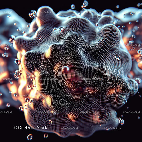 Futuristic Molecular Structure with Vibrant Colors