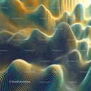 Abstract Wavy Terrain with Surreal Gradient Patterns