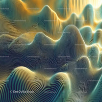 Abstract Wavy Terrain with Surreal Gradient Patterns